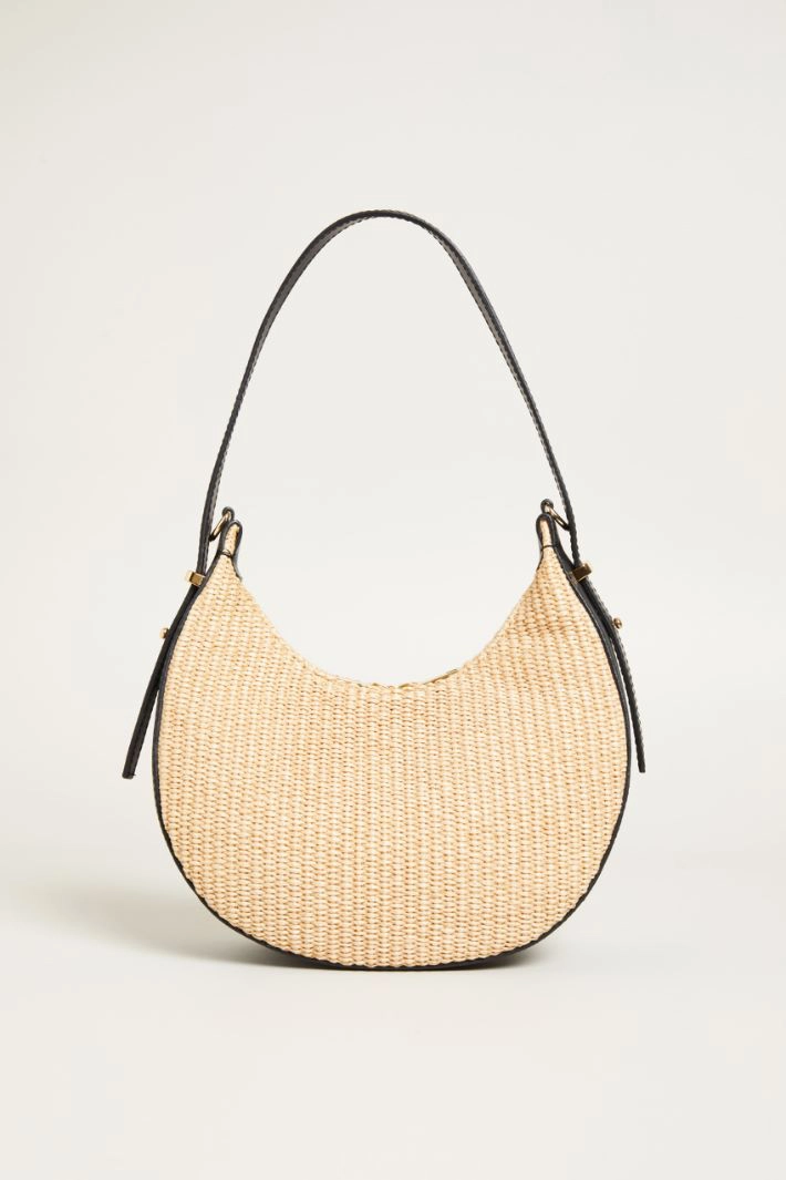 Hand bag - BEIGE BLACK