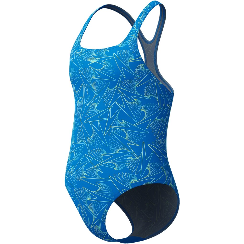 Speedo HyperBoom Allover Medalist Swimsuit Girls - lagoon blue