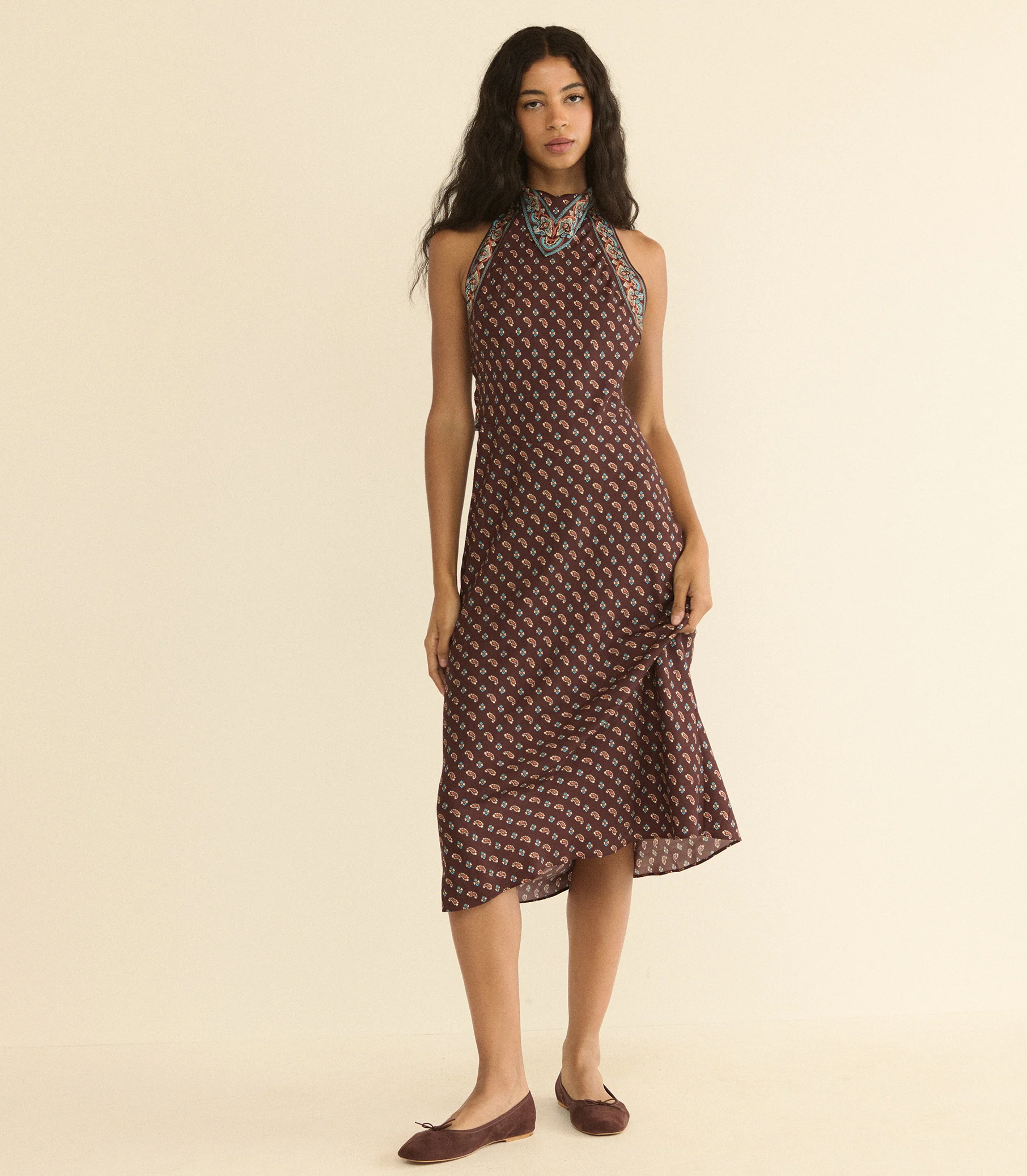 Zilda Midi Dress - Deauville Paisley