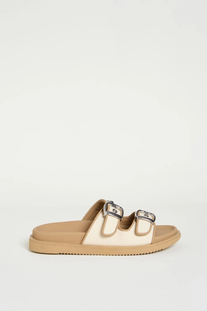 Double-strap sandals - WHITE BEIGE