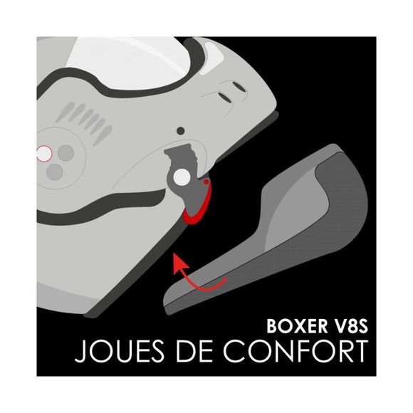 ROOF KIT BOXER V8 S cheek pads - BlackRef: RO0354