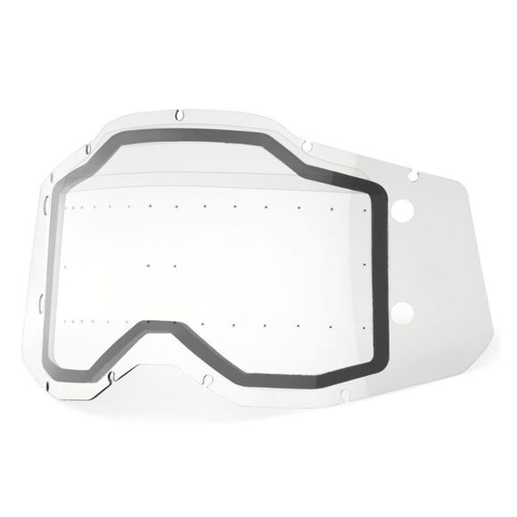 100% acurri 2 / racecraft 2 / strata 2 mask screen - double sonic bumps - colorlessRef: CE1275