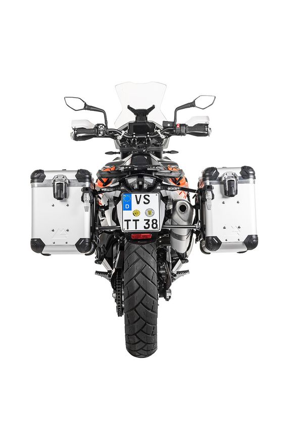 Touratech suitcase Complete kit ZEGA Evo 38/45 - Black support included - Gray anodizedRef: Trt01154A / 01-414-6886-0