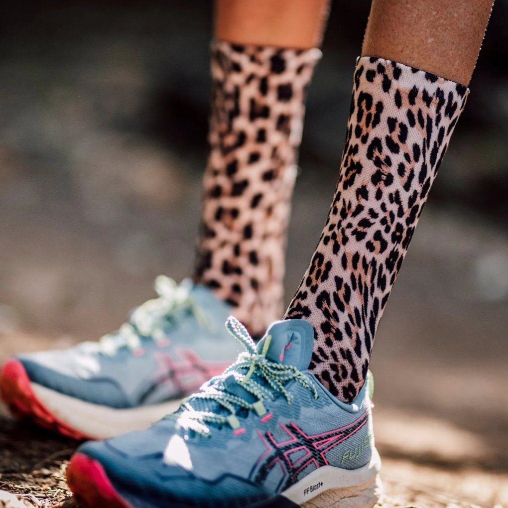 Sox Footwear Bright & Funky Socks - golden leopard