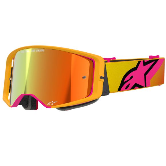 Alpinestars cross Mask Supertech Corp Iridium 2025 - Yellow / RoseRef: Ap3710 / 5100325-5023-Os
