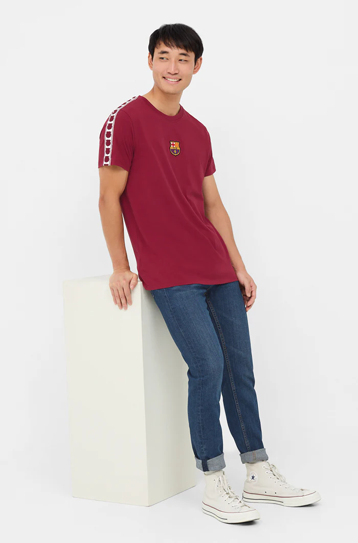 T-shirt crest maroon Barça