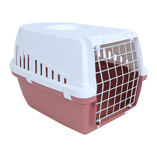 Savic Travel Basket Trotter 1 - Pink / White - 48 x 33 x 31 cm