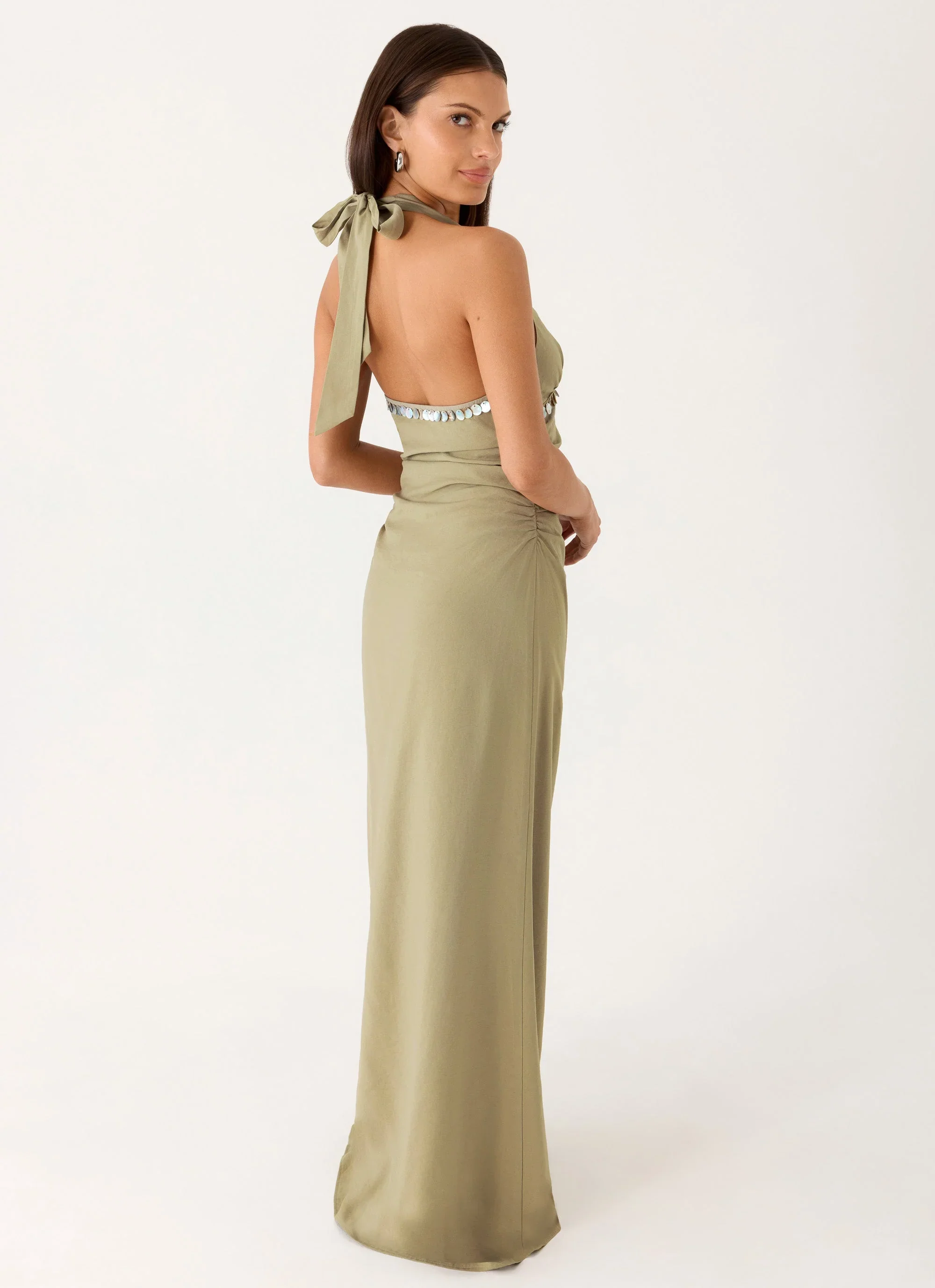 Lorela Maxi Dress - Pale Olive