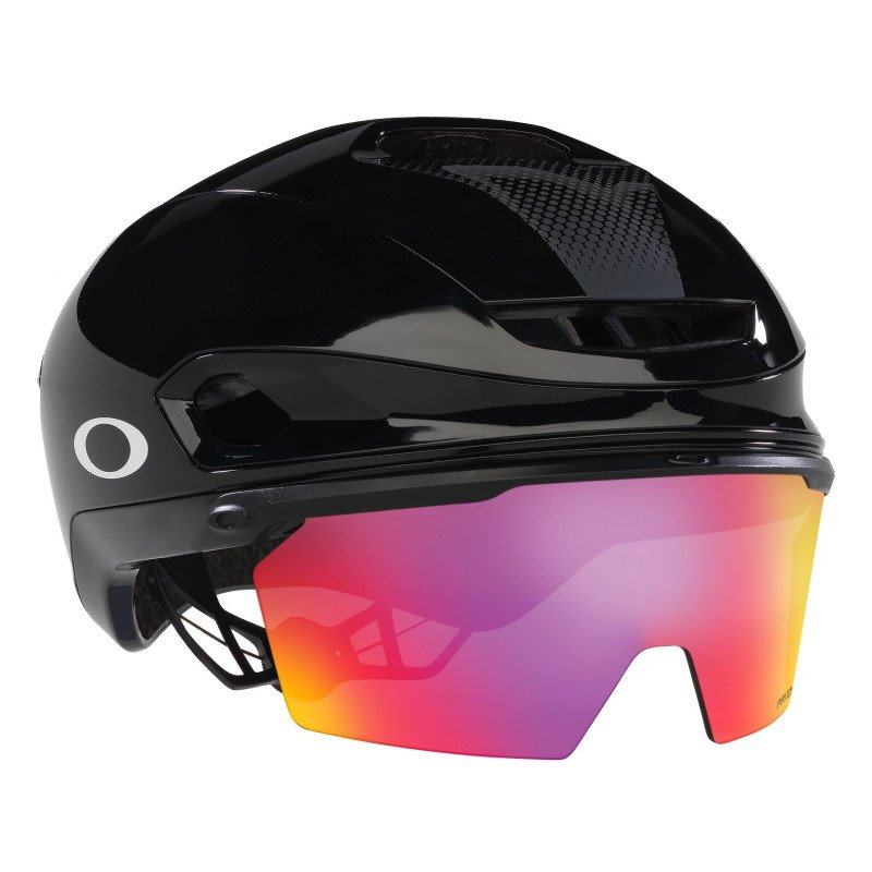 Oakley ARO7 Road EU I.C.E. Helmet - Black Gloss I.C.E. Black Reflective/Przm Road