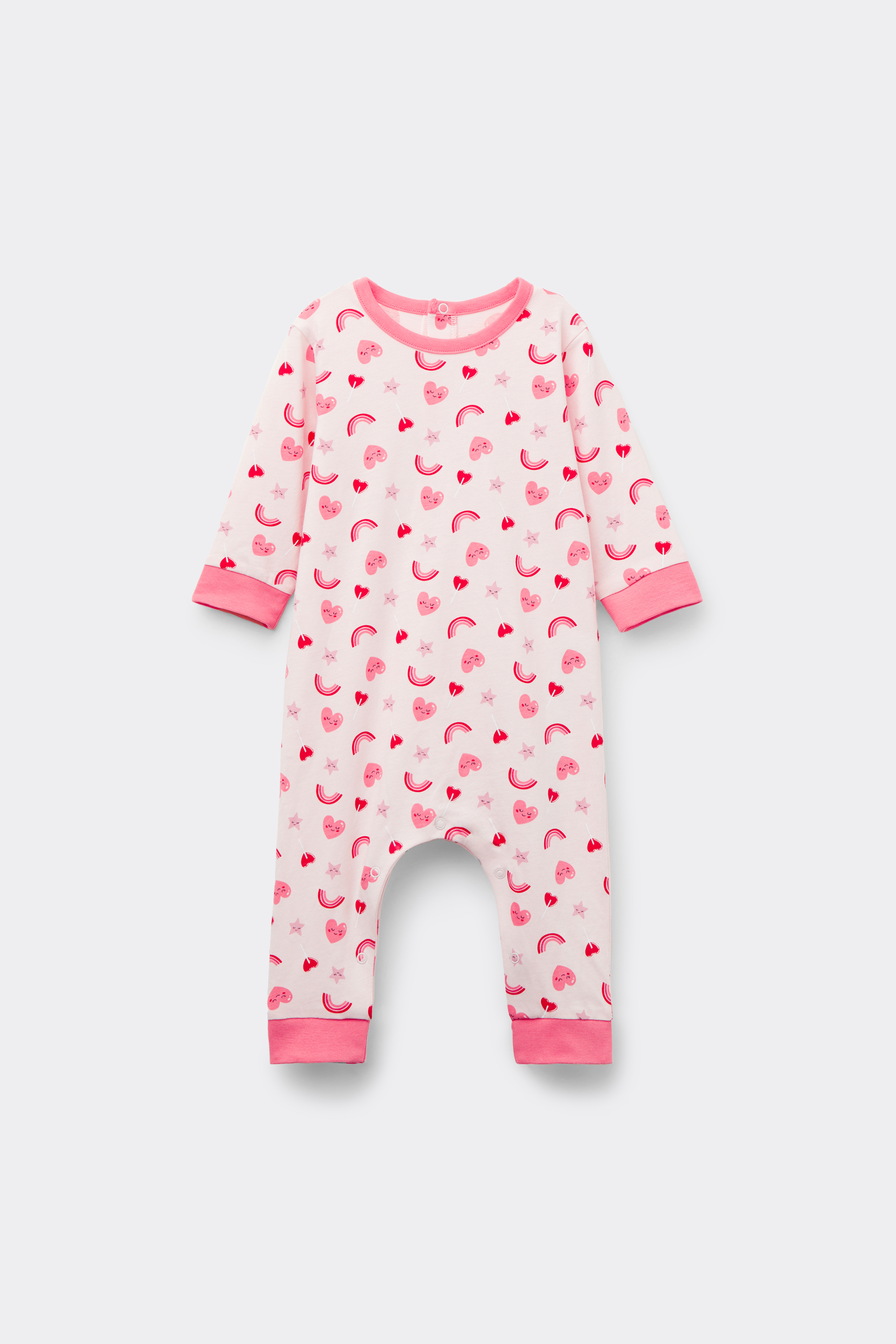 Baby Pure Cotton Playsuit with Long Sleeves