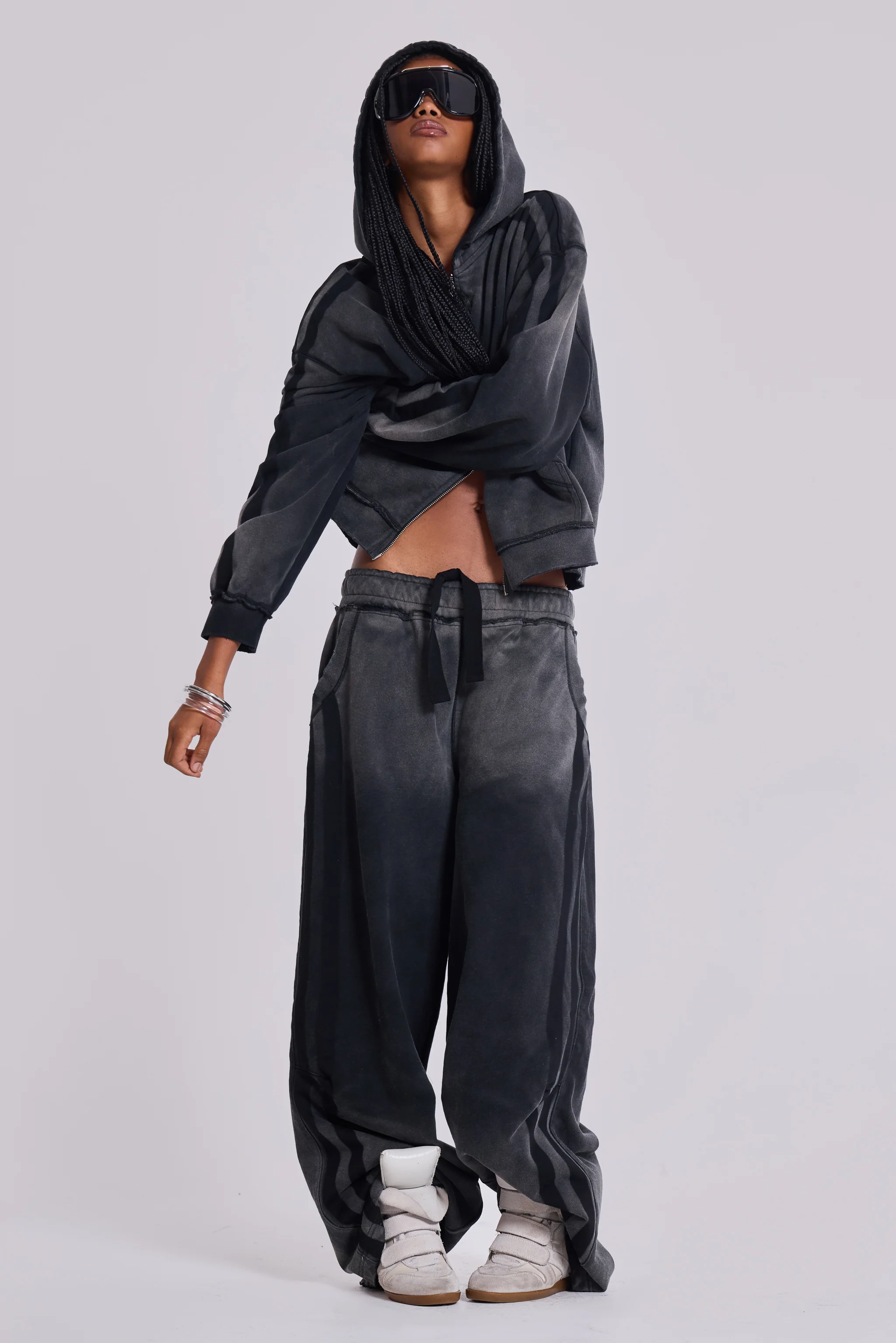 Grey Sporty Baggy Monster Joggers