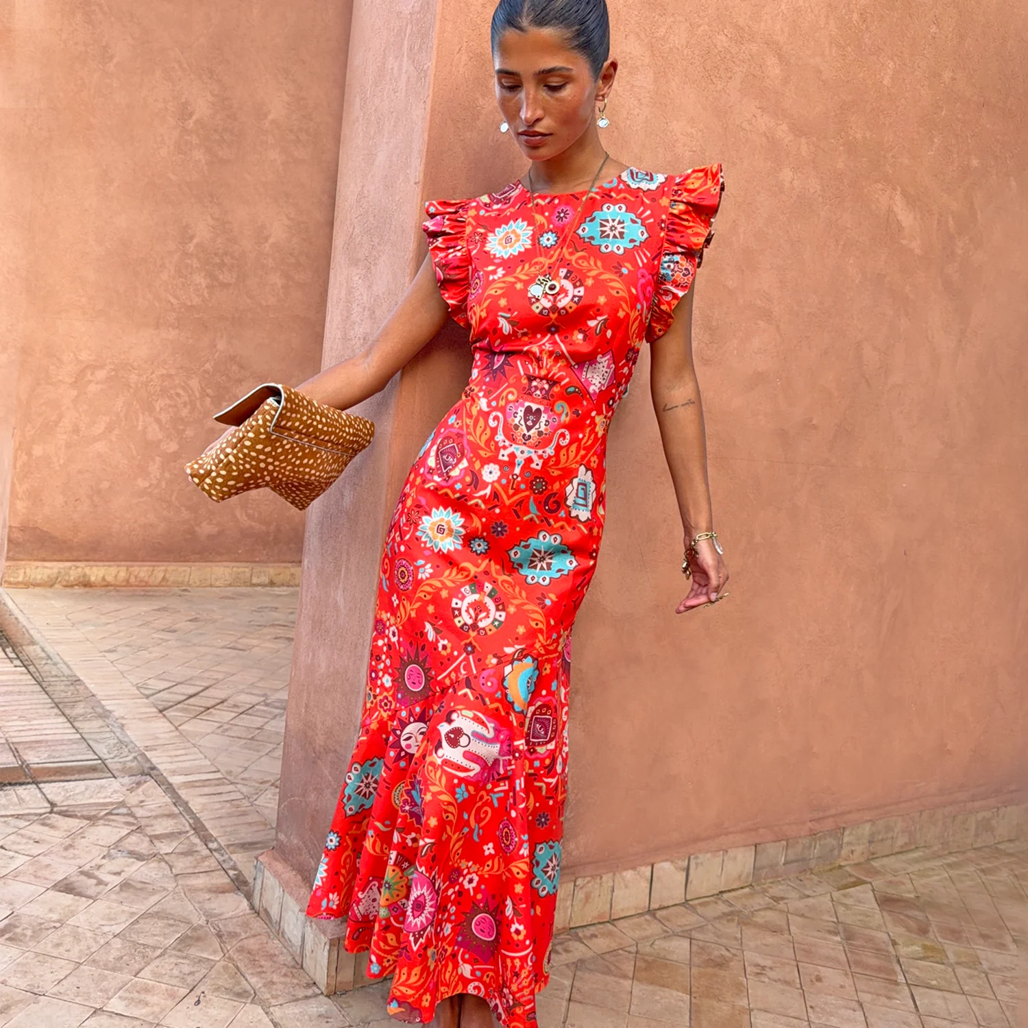 Tomato Tapestry Frida Dress