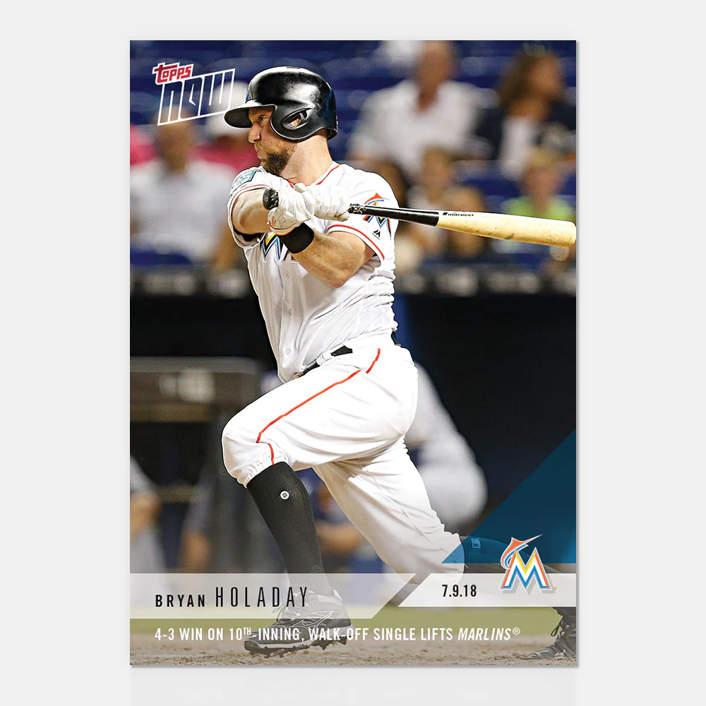 Bryan Holaday - 07/09/2018 TOPPS NOW® Card 436 - Print Run: 109