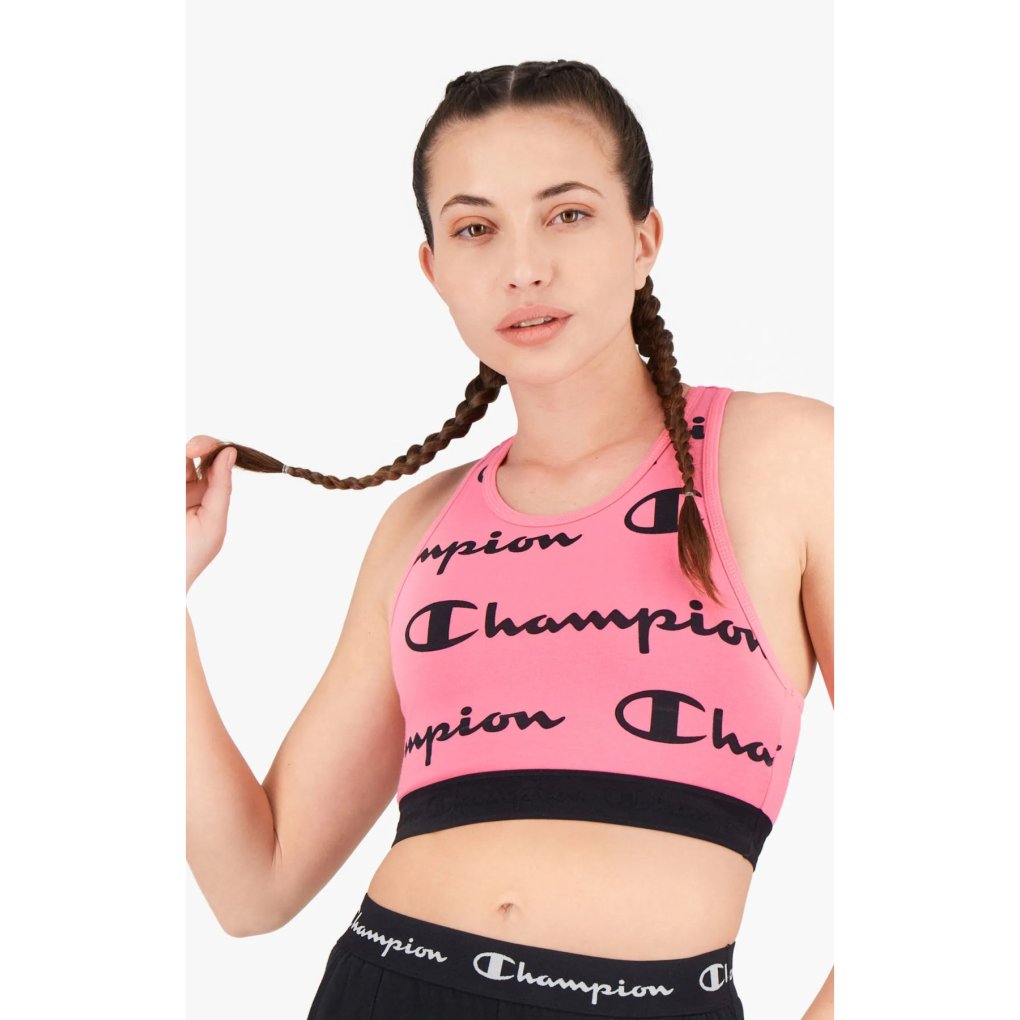 Champion Legacy Workout Racerback Bra Women - fuchsia allover