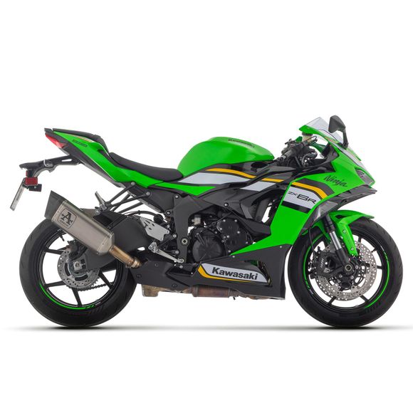 Silencieux Arrow PISTA TITANE EMBOUT CARBONE - GrisKAWASAKI 636 NINJA ZX-6R - 2024 - 2025Ref : AW0631