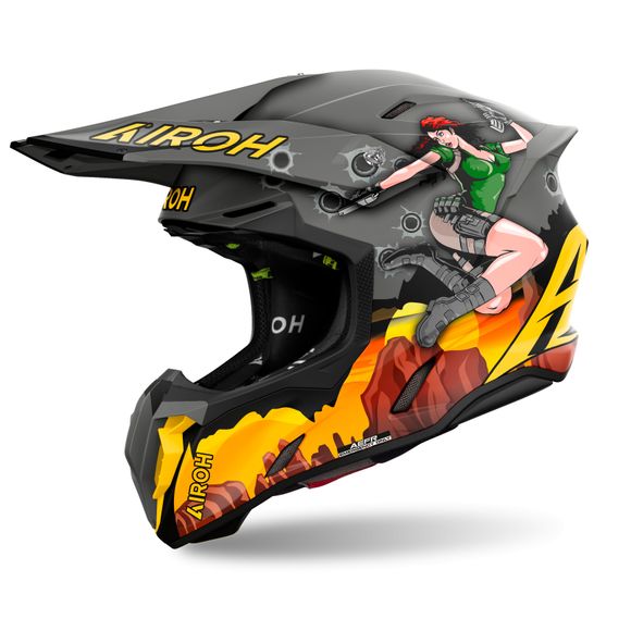 Casque cross Airoh TWIST 3 - ADVENTURE 2025 - NoirRef : AR1429