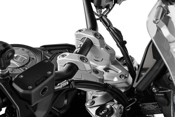 Touratech 35 mm handlebar riser - offset SilverRef: Trt00019A / 01-035-5258-0