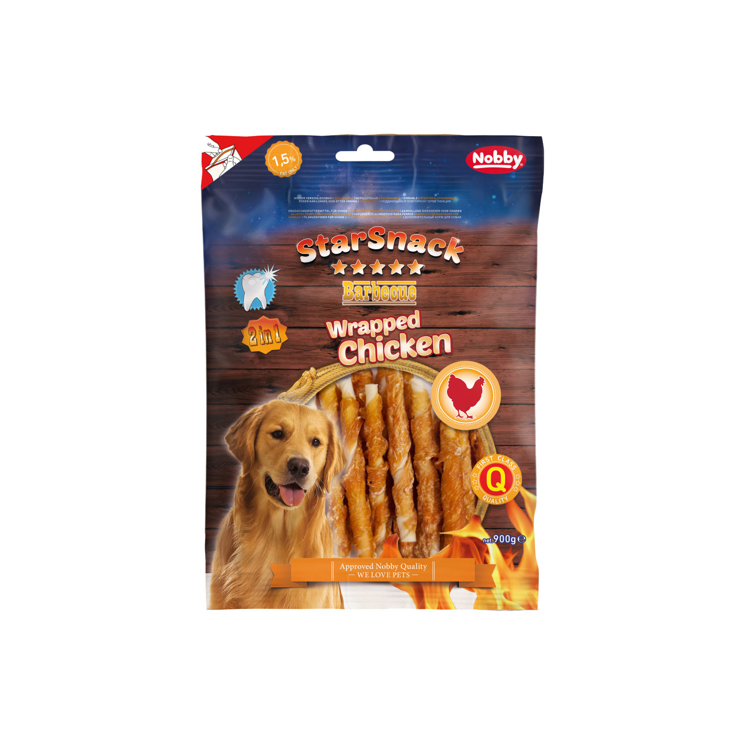 Nobby - Starsnack Barbecue Wrapped Chicken - 70 g