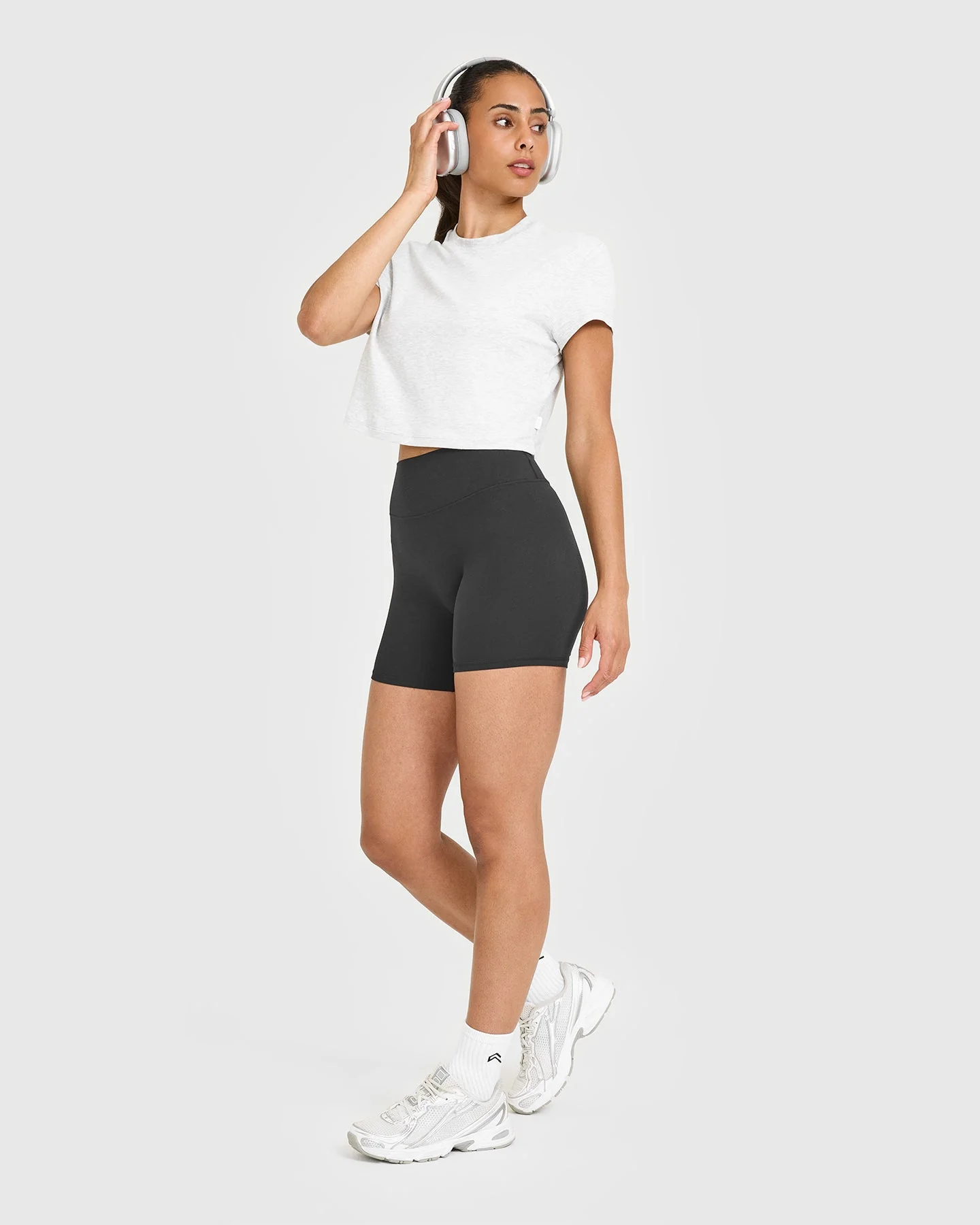 Cotton Relaxed T-Shirt | Light Grey Marl