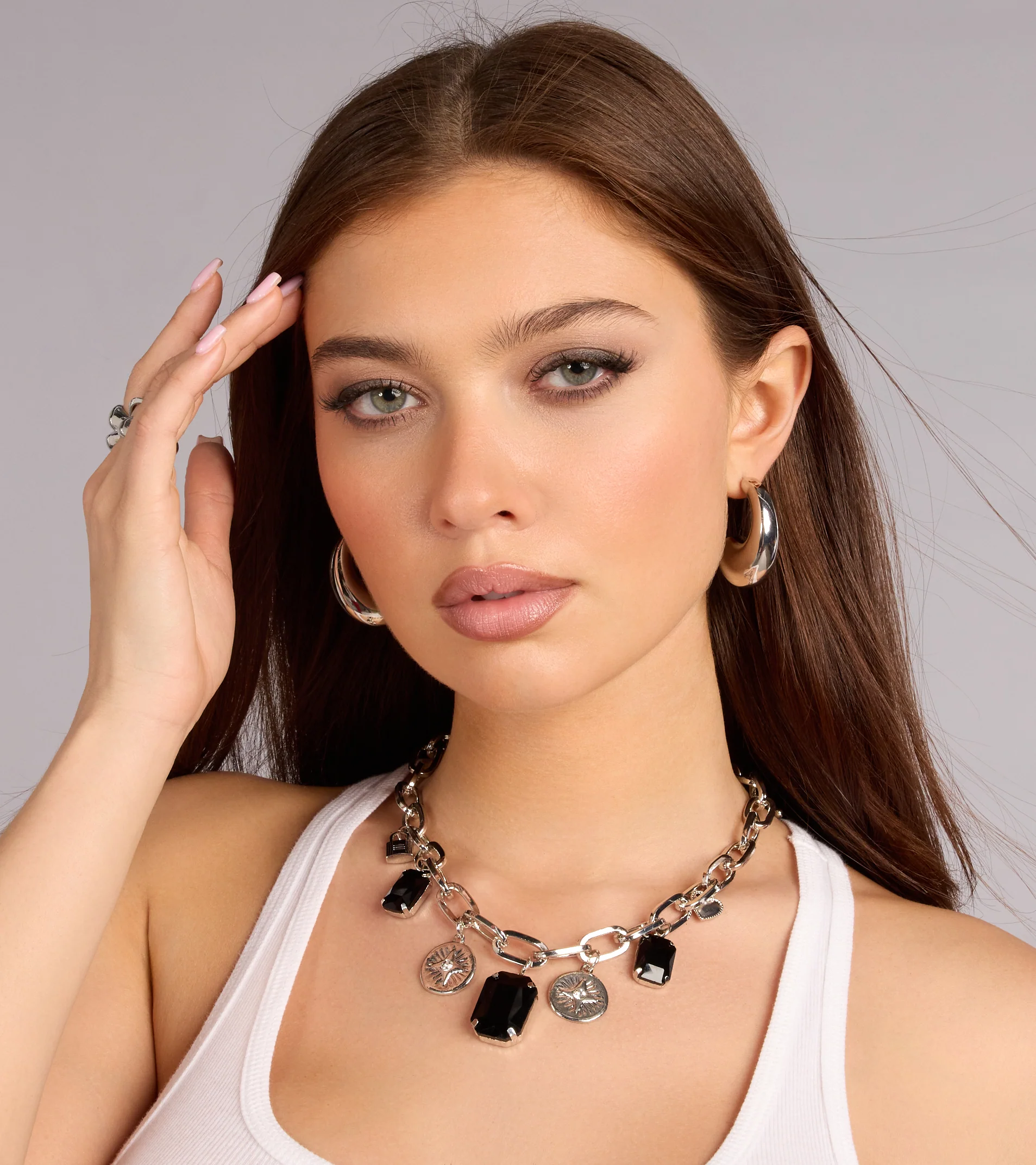 Bold Moves Only Statement Charm Necklace