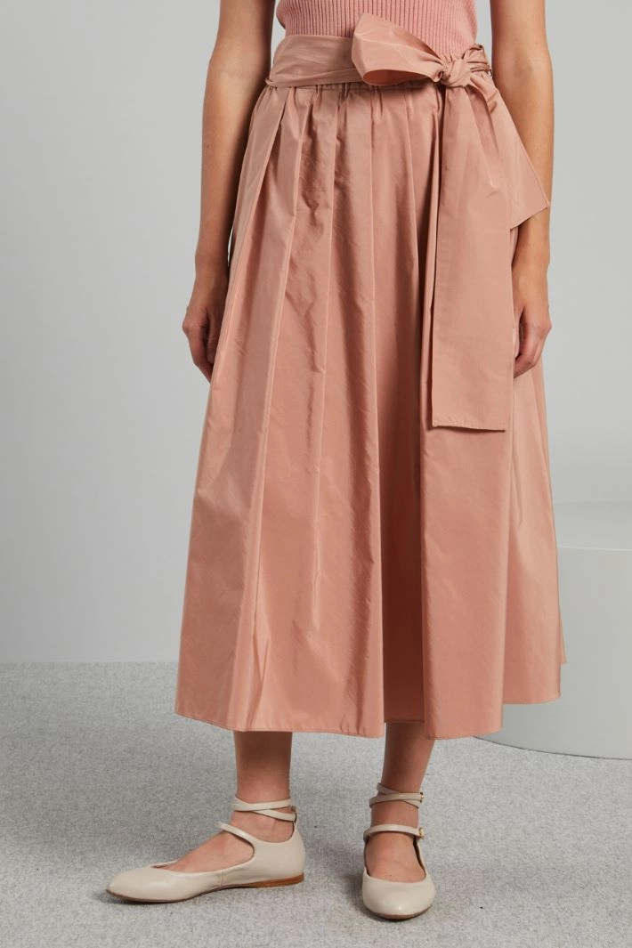 Full skirt in taffeta - PINK