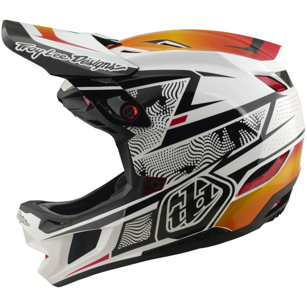 Troy Lee Designs D4 Composite MIPS Helmet - Lined Up White