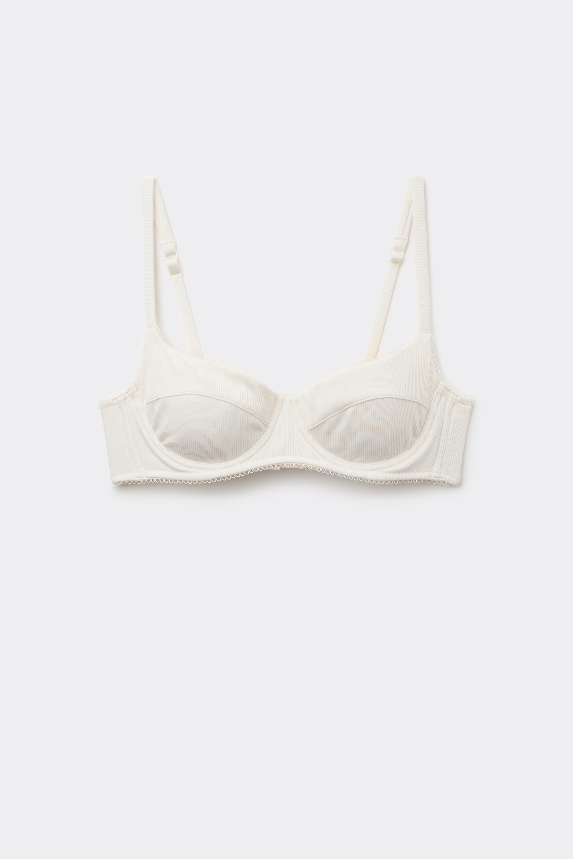 Paris Cotton Cutie Ribbed Balconette Bra