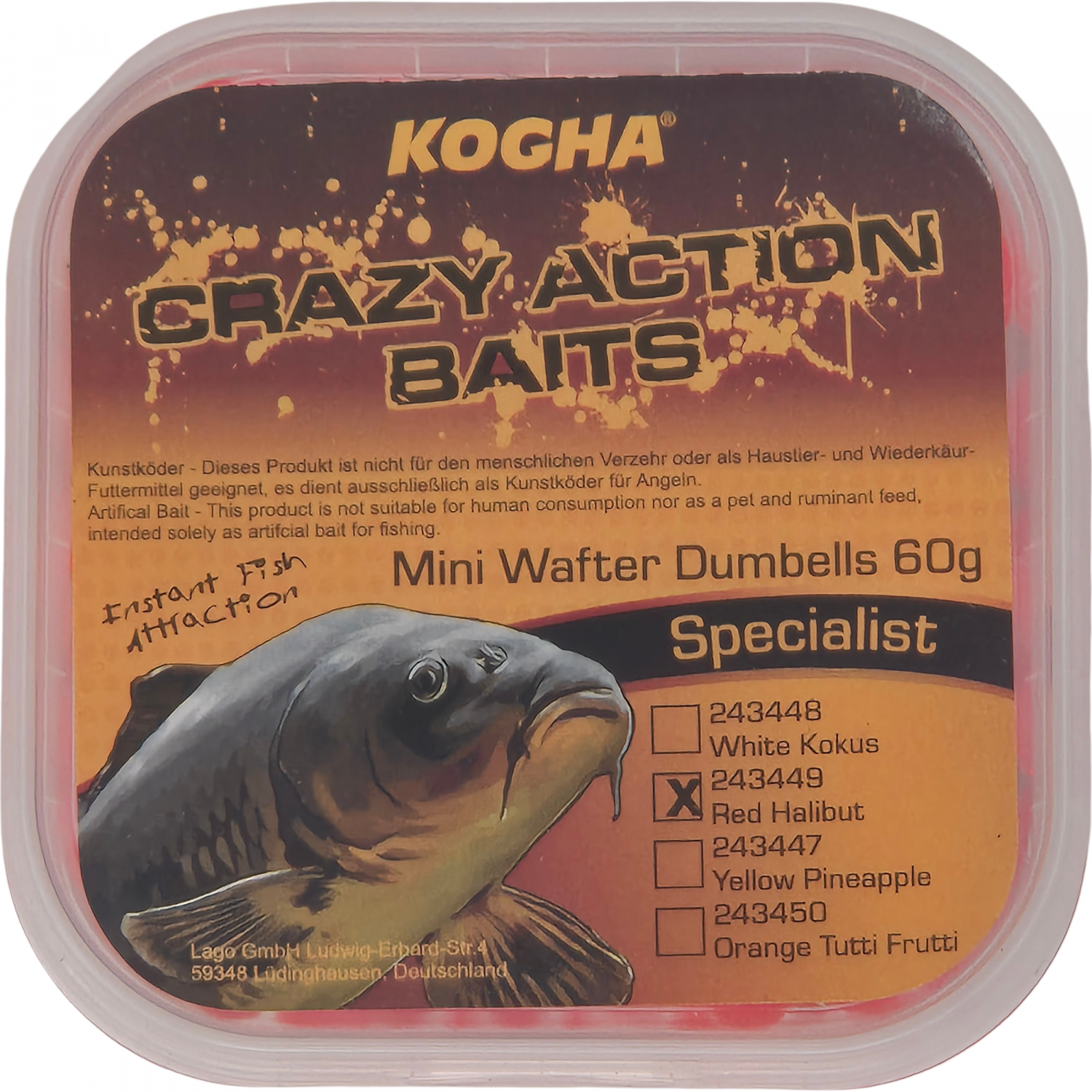 Kogha Crazy Action Baits Mini Wafter Dumbells (Halibut)