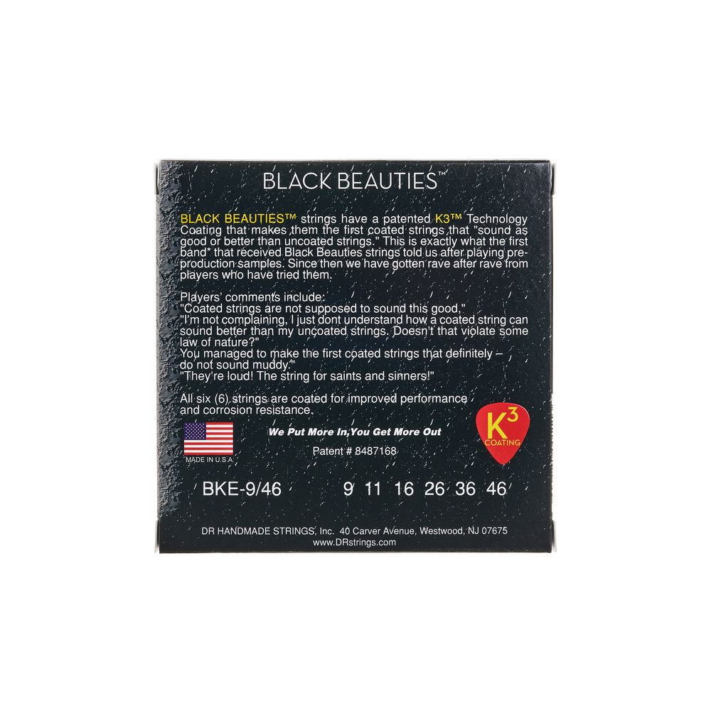 DR Strings Black Beauties BKE