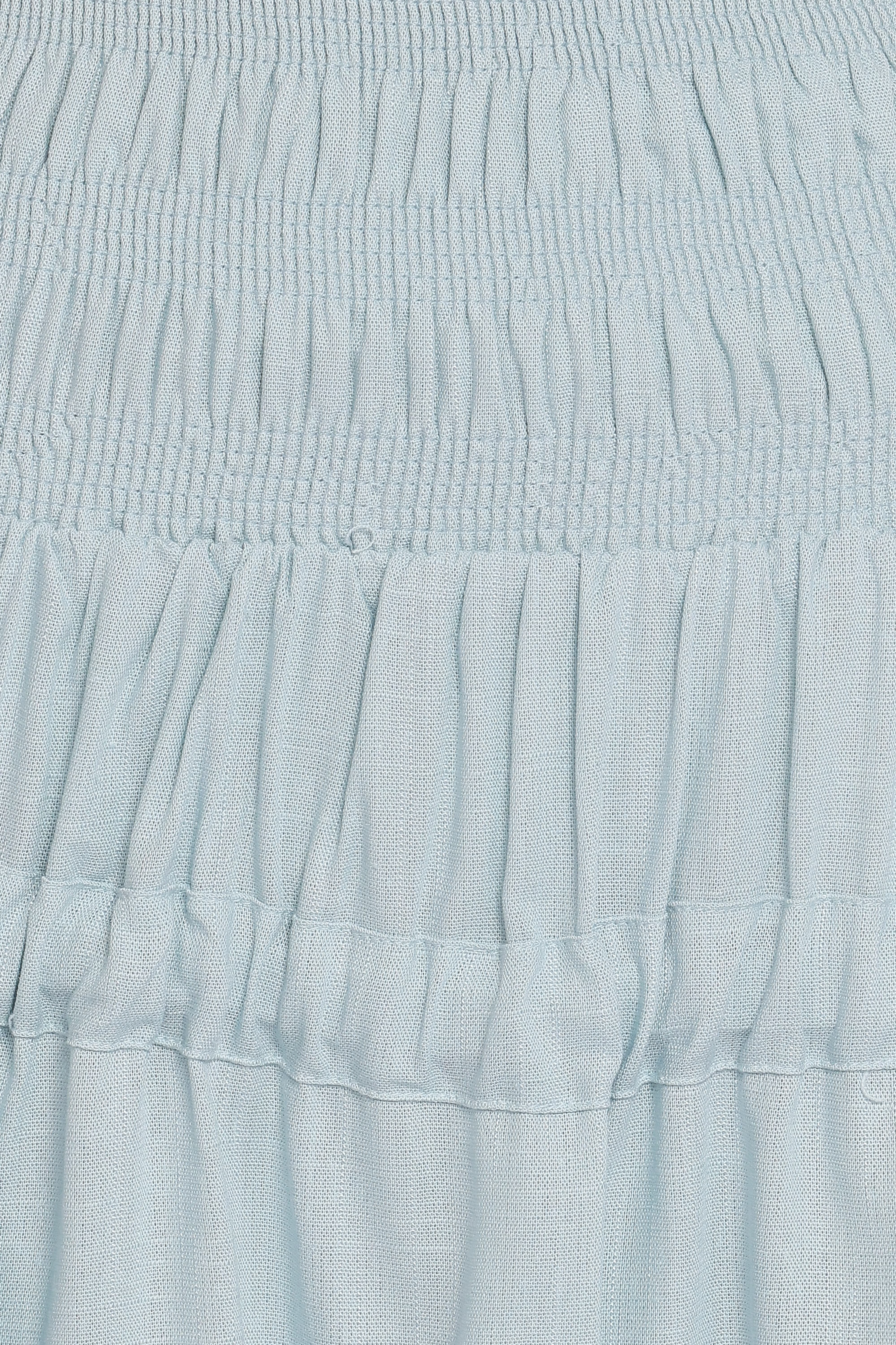 Leah Mini Skirt Side Ties - Baby Blue