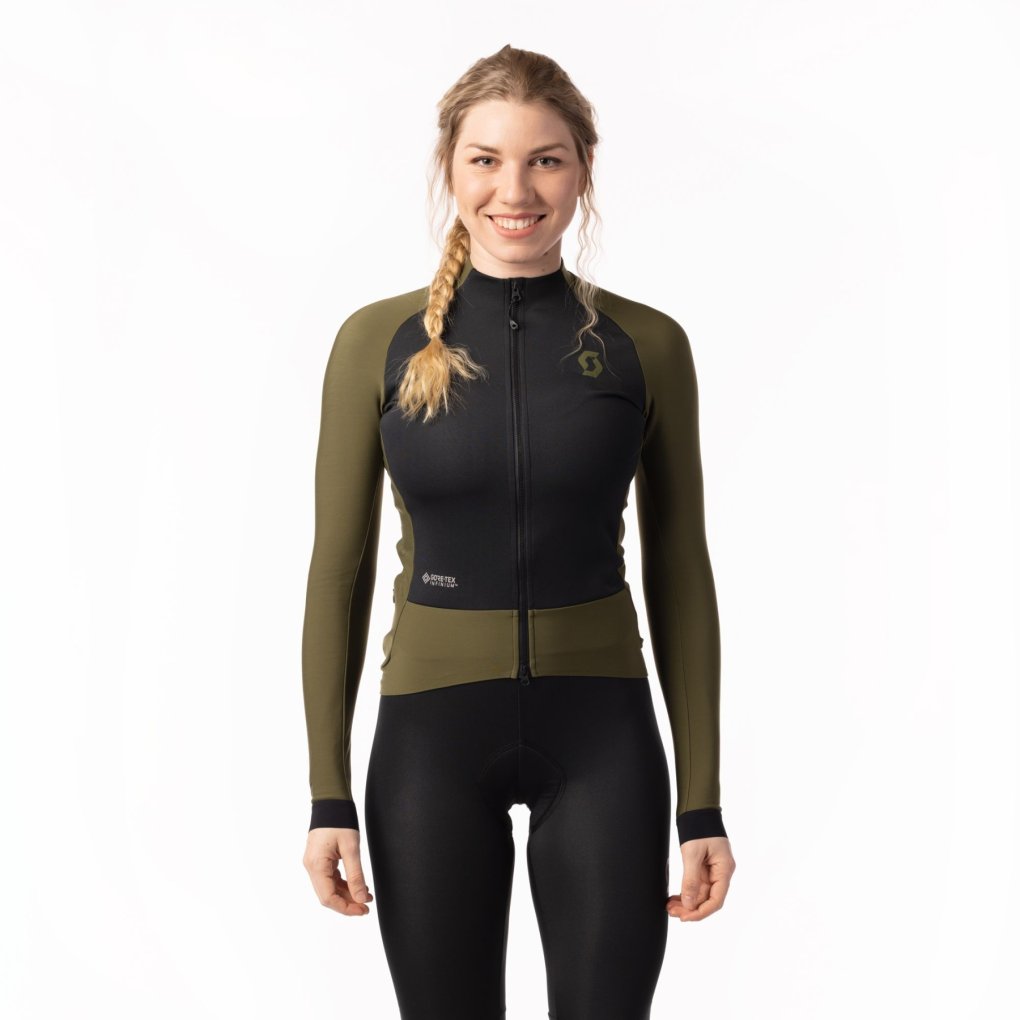 SCOTT RC Pro Warm Hybrid Gore-Tex Windstopper Jacket Women - fir green/black
