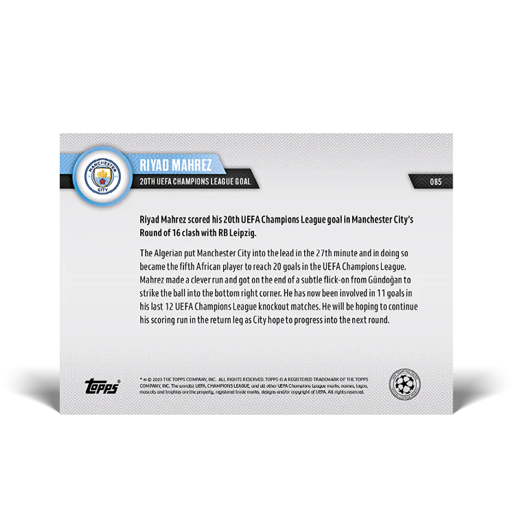 Topps UK - 20th UEFA Champions League goal - UCL TOPPS NOW® Card #85