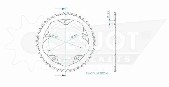 Esjot crown 43 teethRef: Esjo00117A / 12113004