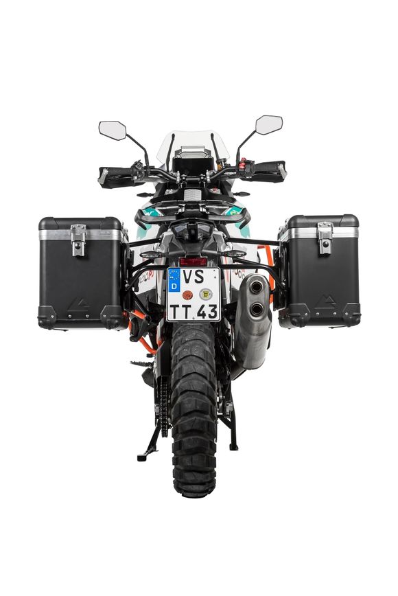 Touratech ZEGA Pro 38/45 suitcase - Black support included - Black anodizedRef: Trt01028A / 01-373-5787-0