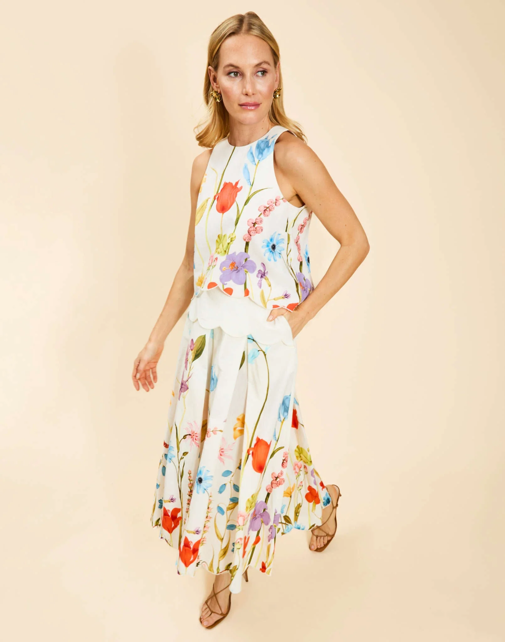 Sonata Scallop Midi Skirt