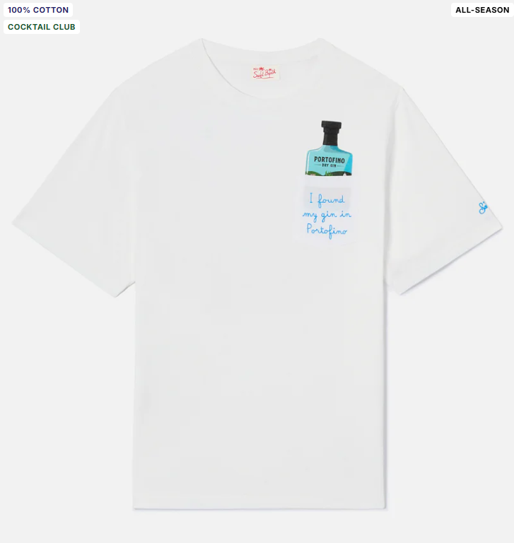 AUSTIN COTTON T-SHIRT WITH PORTOFINO GIN EMBROIDERY | SPECIAL EDITION