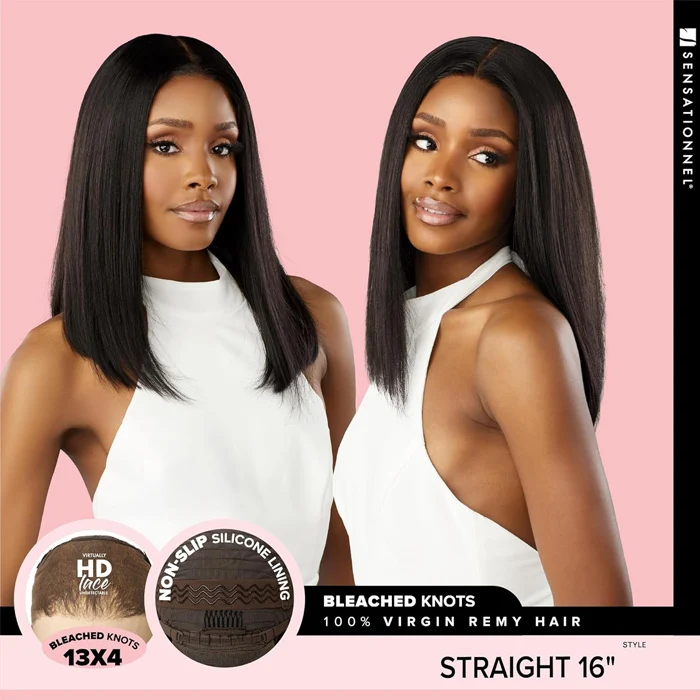 Sensationnel Pearlish Virgin Remy Human Hair 15A Glueless HD 13x4 Lace Frontal Wig - STRAIGHT 16