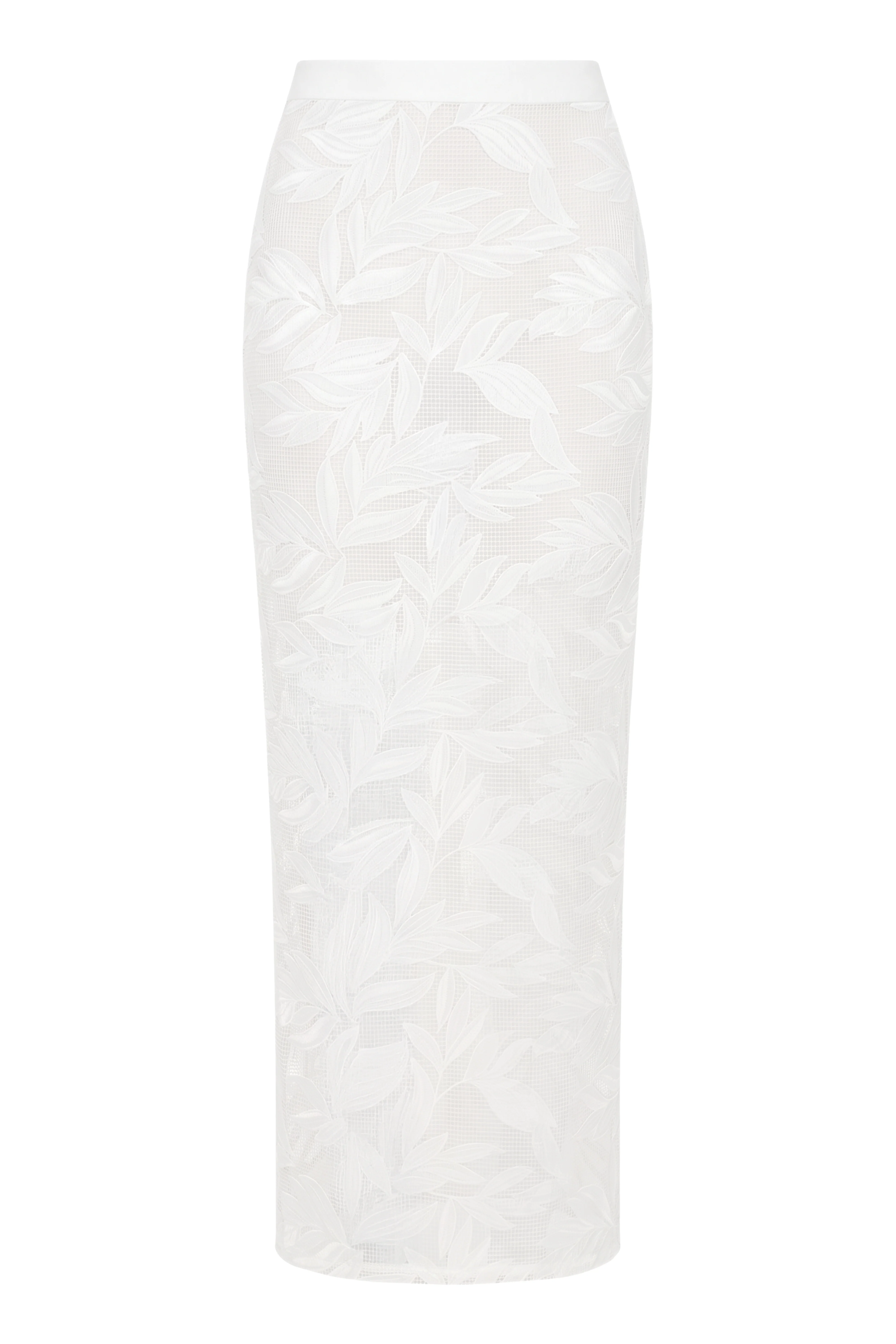 White Bali Nights Embroidered  Skirt
