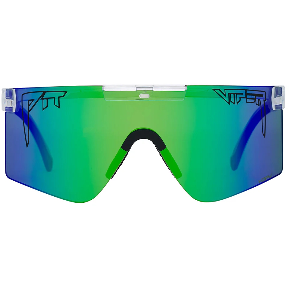 Pit Viper The Original 2.0 Glasses - Wide - Clear / HDPV Polarized Blue-Green
