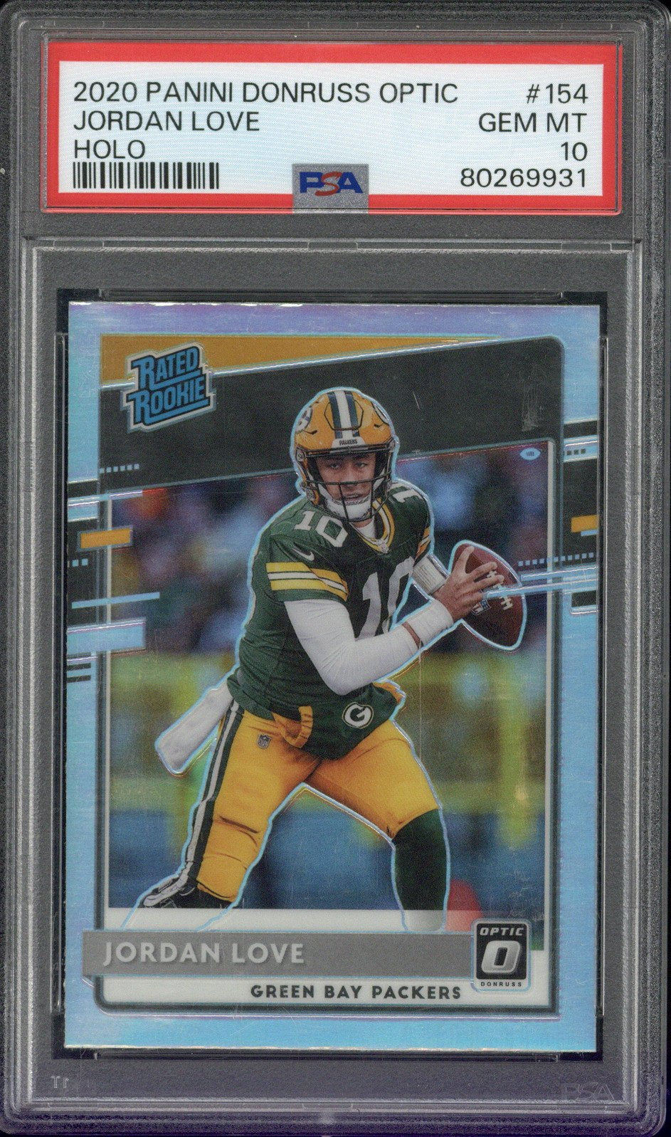 2020 Panini Donruss Optic Jordan Love Holo #154 PSA 10