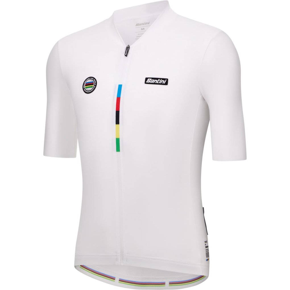 Santini UCI World Champion Mondo Jersey Men RE94075SMONDO - white BI