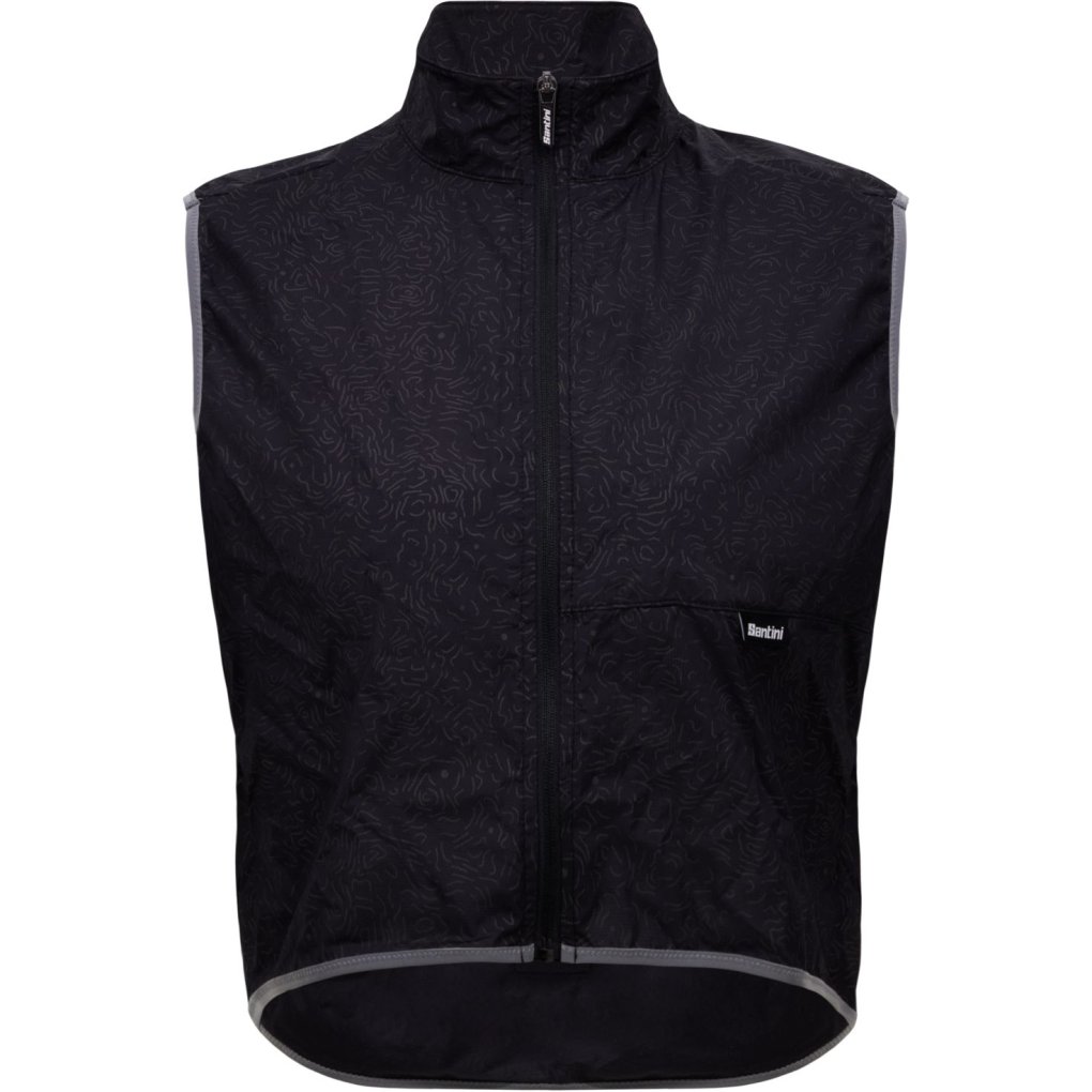 Santini High Vis Wind Vest Men 4M55075HIVIS - black NE