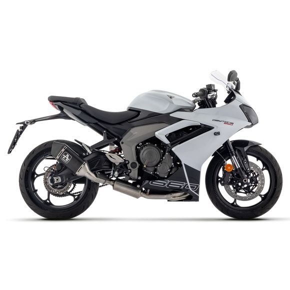 Arrow Veloce full line carbon end cap - blackTRIUMPH 660 DAYTONA 660 - 2024 - 2025Ref: AW0655
