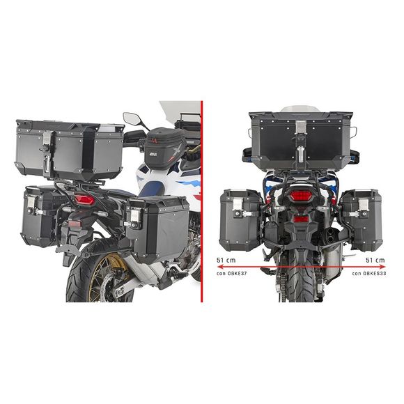 Givi PL ONE-FIT specific case mount with exhaust clearanceRef: Gi2243 / Plos1178Cam