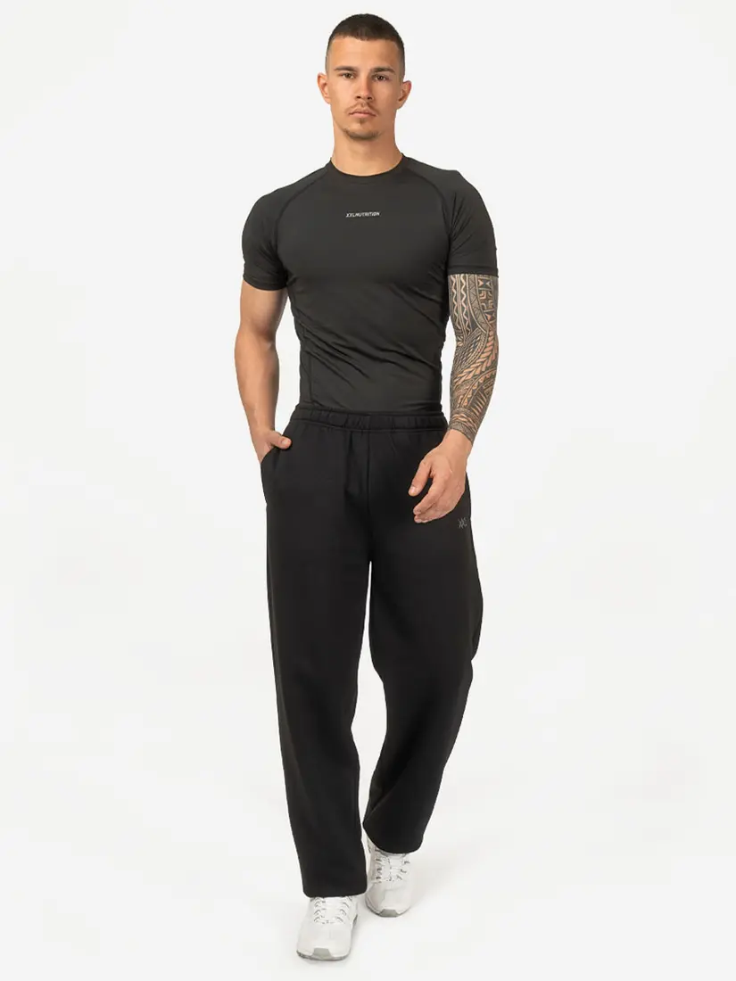 Straight Leg Joggers - Black
