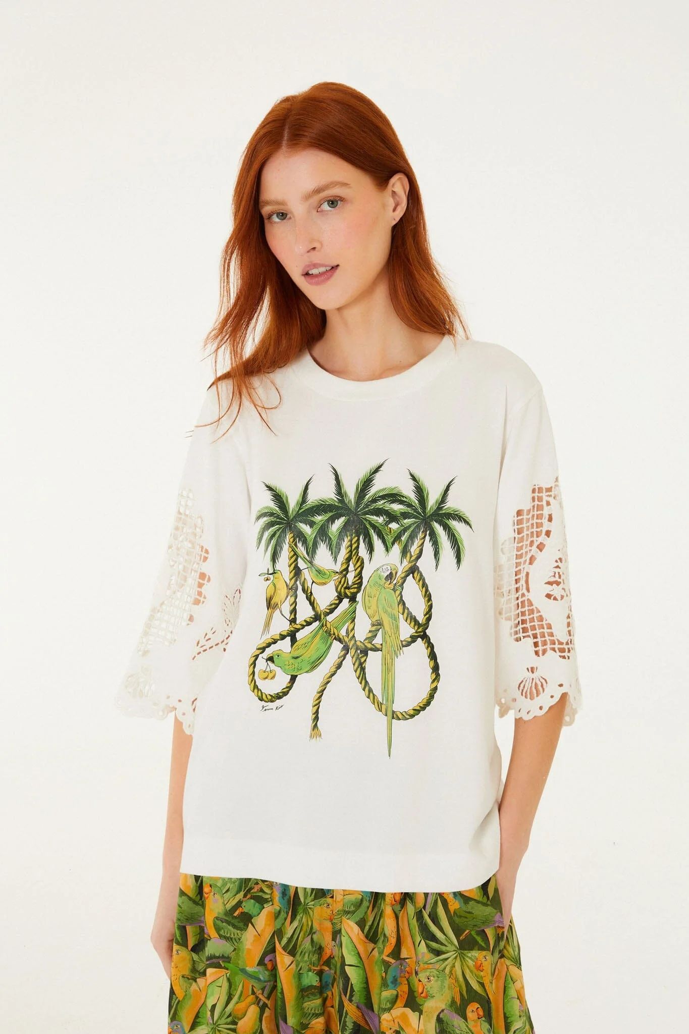 Off-White Ropes and Birds Richelieu T-Shirt