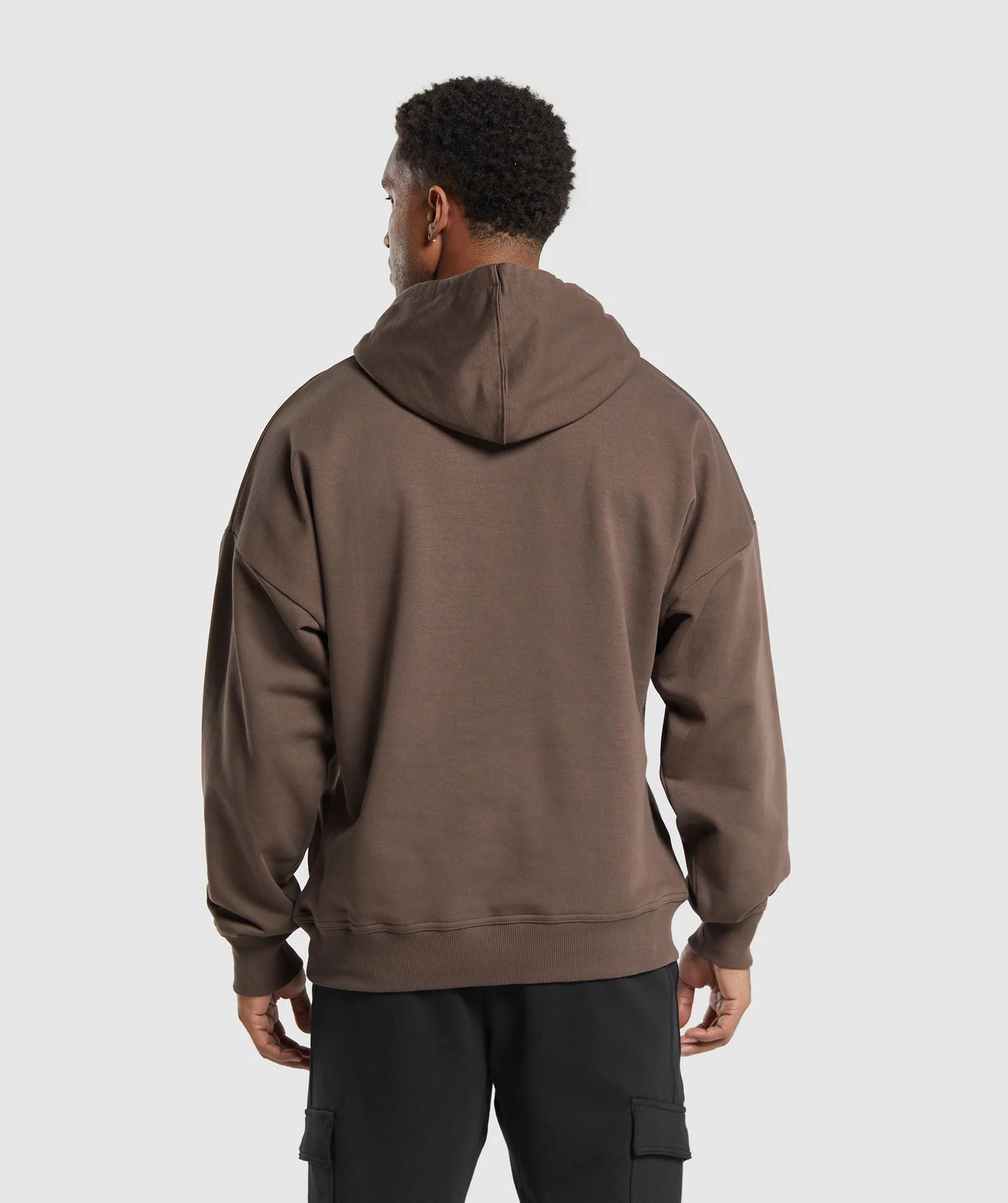 Crest Oversized Hoodie Walnut Brown