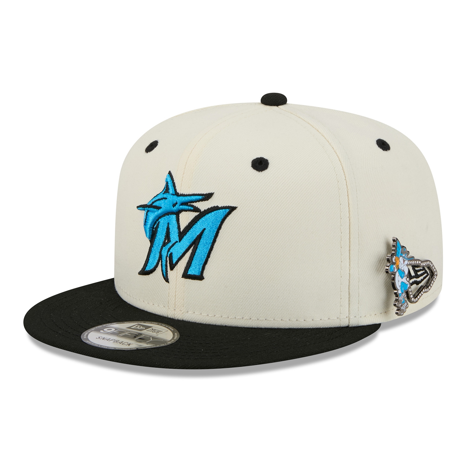 Miami Marlins Mascot Pin 9FIFTY Snapback Cap