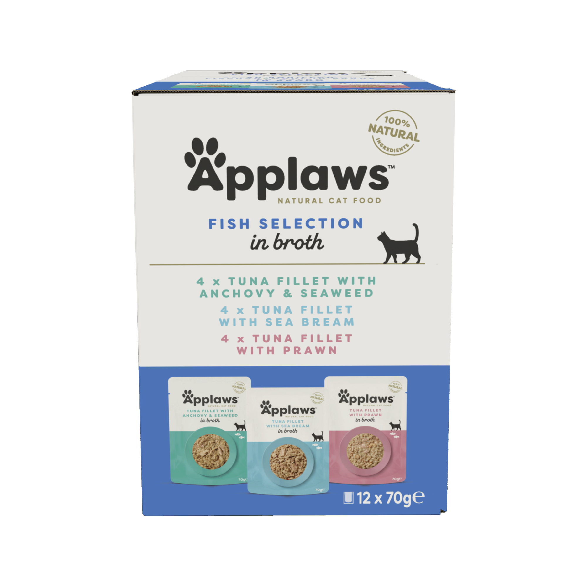Applaws Cat Food - Fish in Broth Multipack - 12 x 70g