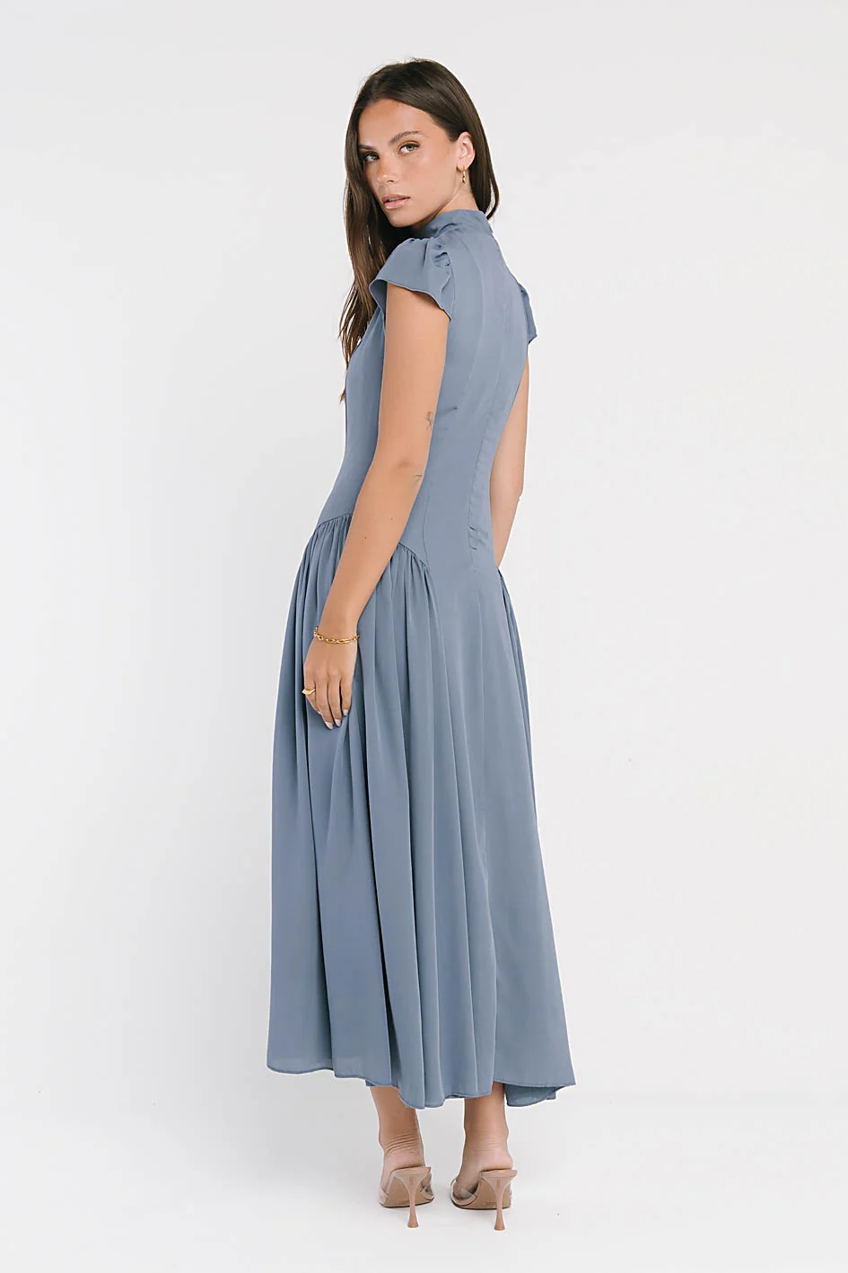 Marlee Maxi Dress in Slate Blue